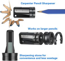 画像4: Carpenter Pencil Set カーペンター鉛筆12本・鉛筆削り・シリコンペンホルダーセット (4)