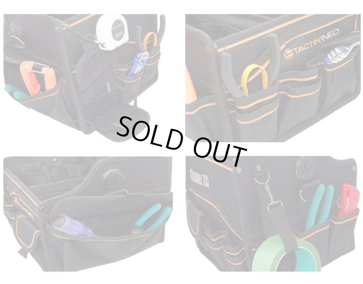 画像3: TACTIX　タクティクス　アルミハンドル工具バック(小)25cm　323161-NEO (3)