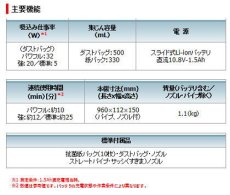 画像5: マキタ　CL107FDZW　10.8V充電式クリーナー　本体のみ  (5)