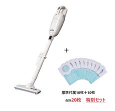 画像1: マキタ　【特別セット】 10.8V充電式クリーナー　CL115FDWI 【紙パック20枚セット 】(アイボリー)  (1)